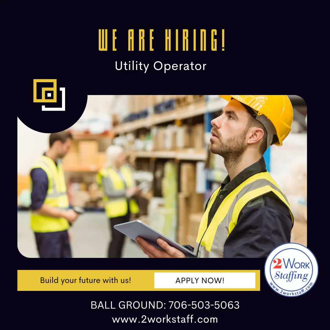 2WorkStaffing's tweet image. Our Ball Ground office has endless opportunities, please reach out us at 706-505-5063 if you're searching for employment!
#2work #work #job #employment #job #jobhunting
