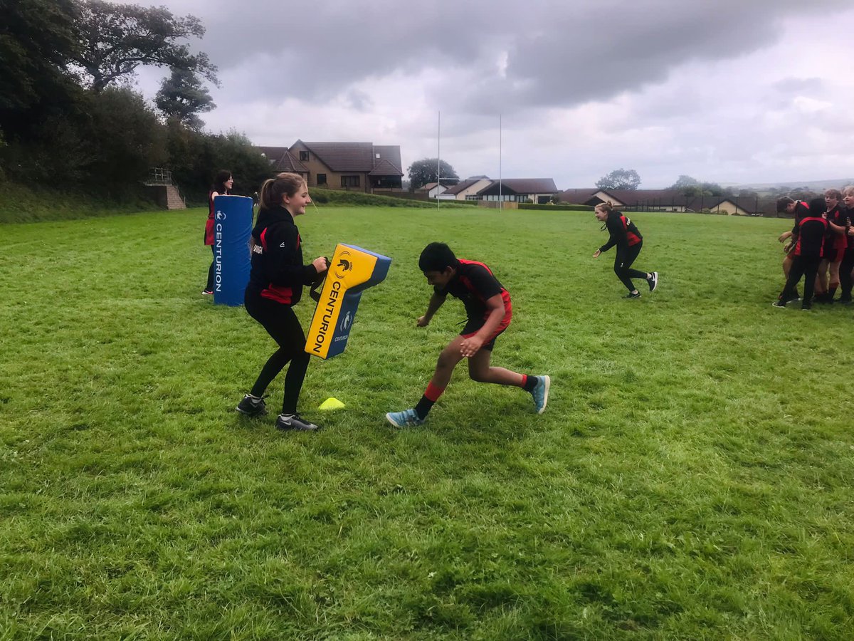 Friday is sports and activities day. What better way to spend it than hitting the tackle bags under the expert guidance of Mr Pearce and Mrs Rue?