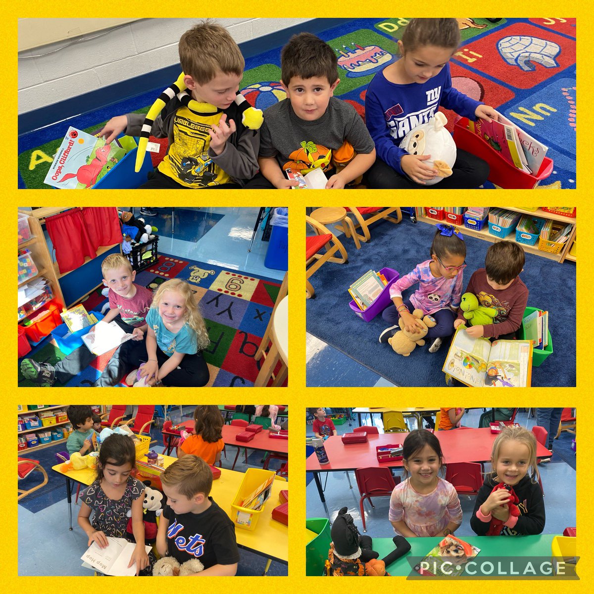 keoghskinders's tweet photo. We loved reading with our partners and our favorite stuffed animals! @MillstonePS https://t.co/500tvR9Bc3