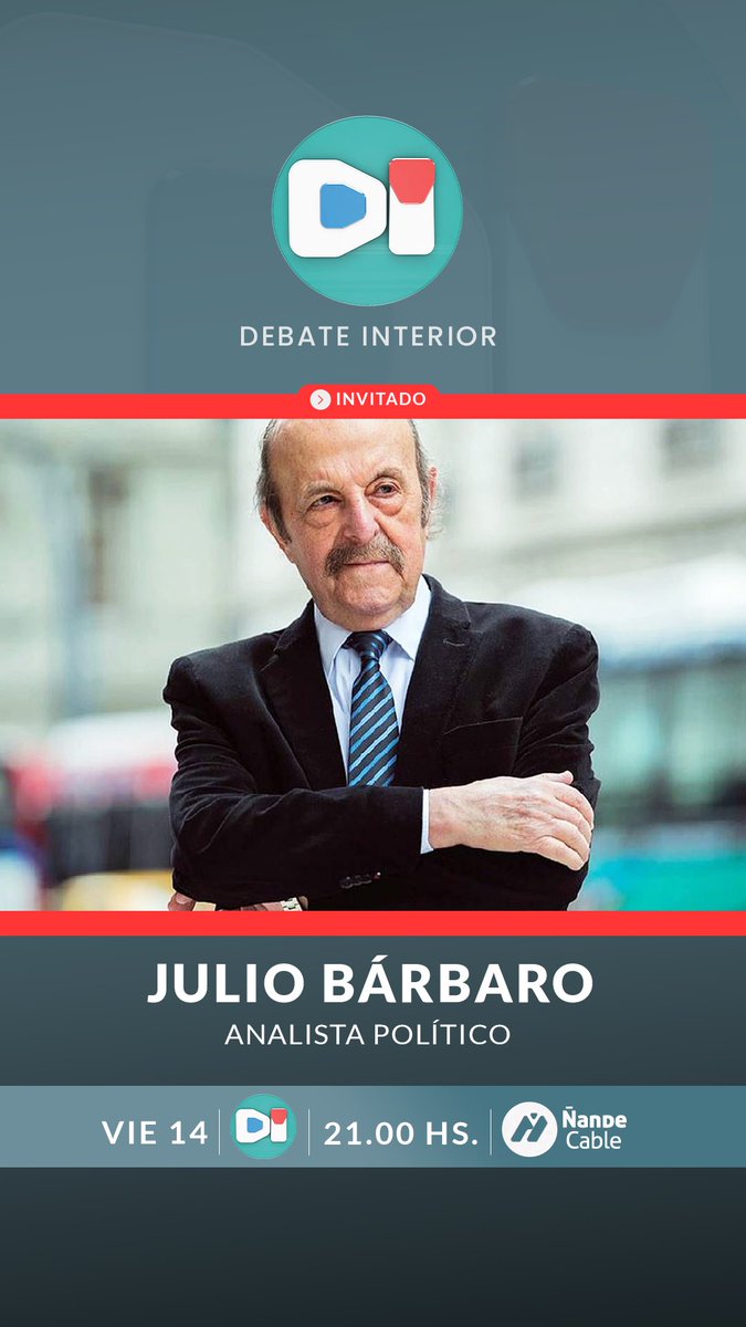 DebateInterior's tweet photo. Esta noche a las 21hs programon de #DebateInterior con invitados de lujo: @JulioBarbaro , @JorgeRomeroCtes y @aguirremanuelok . Además el análisis completo de la semana junto a @PachiRomeroM , @maurovi22 , @RAULCUEVAS32 y @carlosalbesimon por la pantalla de Ñ. https://t.co/XBR5RpVTKA