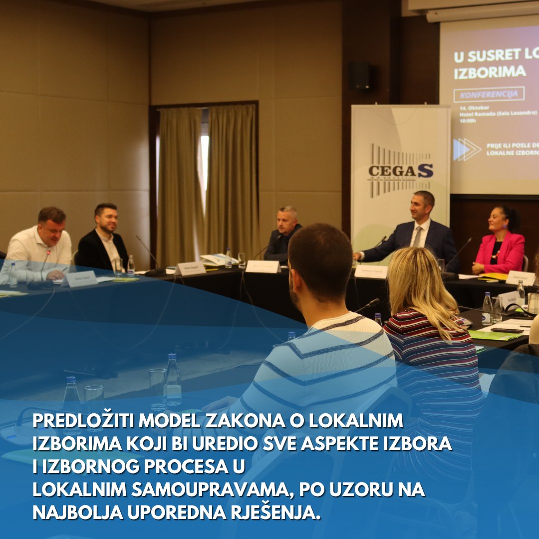 _cegas's tweet photo. 📢 KONFERENCIJA “U SUSRET LOKALNIM IZBORIMA"
 
Panelisti i učesnici složili su se da je neophodno da dođe do unaprijeđenja zakonodavnog okvira sprovođenja lokalnih izbora i podržali su preporuke koje je tim CEGAS-a ovom prilikom iznio javnosti a to su👇 https://t.co/n8FDz2Pdzr