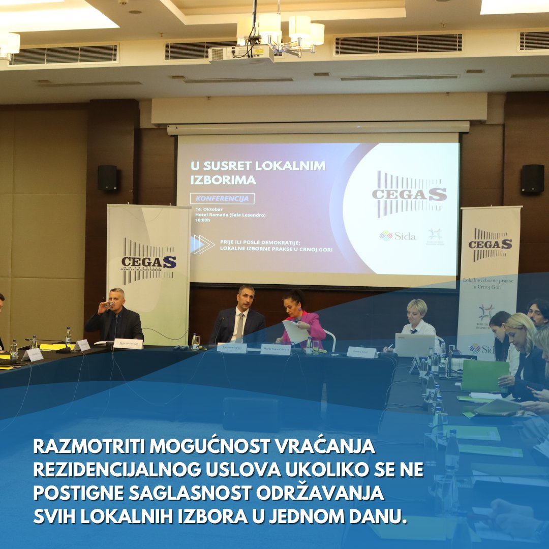 _cegas's tweet photo. 📢 KONFERENCIJA “U SUSRET LOKALNIM IZBORIMA"
 
Panelisti i učesnici složili su se da je neophodno da dođe do unaprijeđenja zakonodavnog okvira sprovođenja lokalnih izbora i podržali su preporuke koje je tim CEGAS-a ovom prilikom iznio javnosti a to su👇 https://t.co/n8FDz2Pdzr
