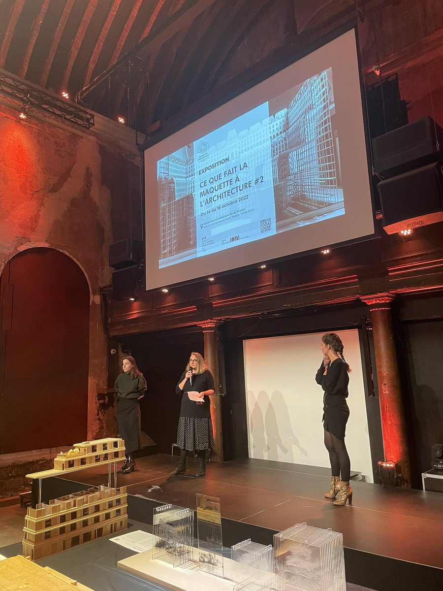 [En ce moment] Vernissage des <a href="/JNArchi/">Journées nationales de l'architecture</a> 
<a href="/MinistereCC/">Ministère de la Culture 🇫🇷</a> <a href="/MA_IDF/">Maison de l'architecture IDF</a> @architectes_idf 
👀Deux expositions à découvrir tout le week-end !
👉Ce que fait la #maquette à l’#architecture
👉Des #corps dans la #ville : #architectures, #féminismes et espaces construits
🔎cutt.ly/FBeVmlM