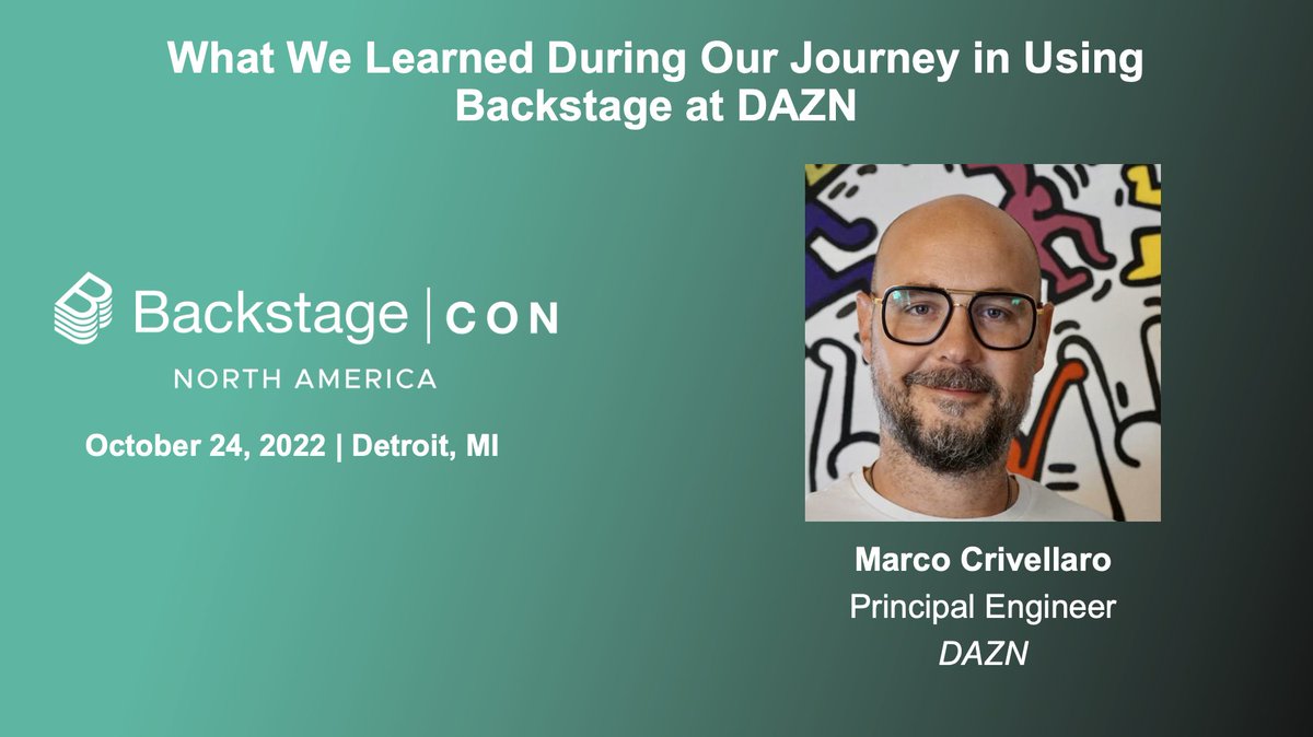 Can't believe BackstageCon is just 10 days away!
I'm looking forward to talk about what we learnt as Backstage adopters 🚀!
backstageconna22.sched.com/event/1AGhO/wh…
#dx #devx #backstagecon #backstage