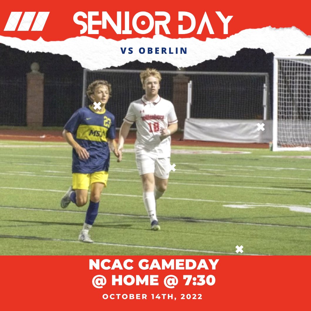 WittMensSoccer's tweet photo. Senior Day vs Oberlin! Come out and support the boys as we push for a top 4 finish! #4JB #Tigerup https://t.co/dZEFuaNx5y