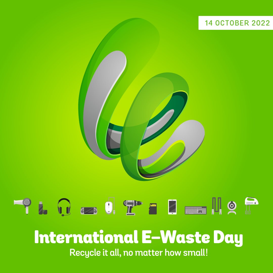 NSACTION_US's tweet photo. Today is International E-Waste Day from @ForumWeee! Here at NSAC, we are raising awareness for the proper disposal of small e-waste items. Recycle it all, no matter how small! Join the effort by registering here: https://t.co/Pu3mhcx8cK
 #ewasteday #circulareconomy https://t.co/WvUF6uX6nH