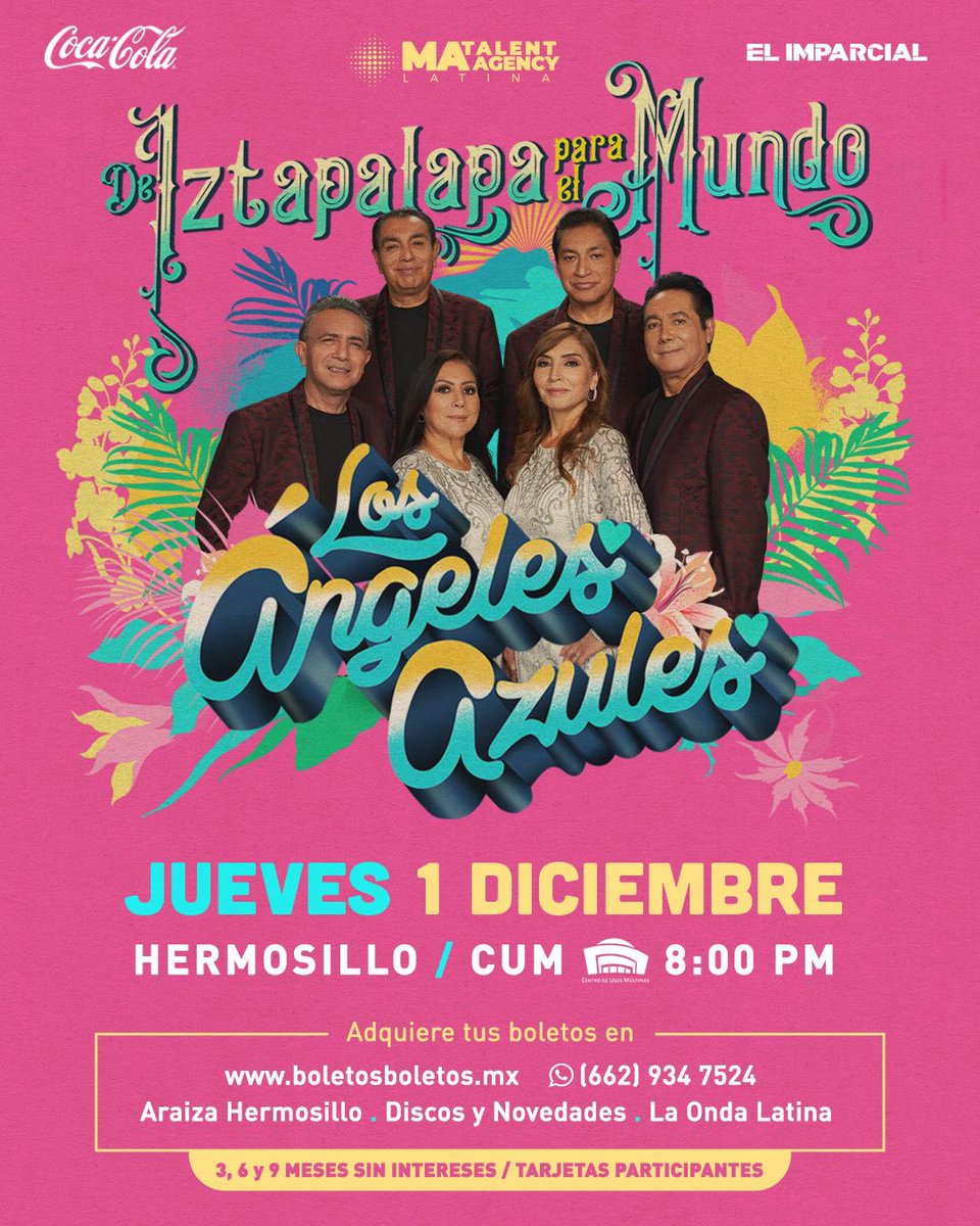Amigos de Hermosillo, tenemos una cita con ustedes el 1 de Diciembre. No se queden sin boletos boletosboletos.mx/eventos/3/los-…