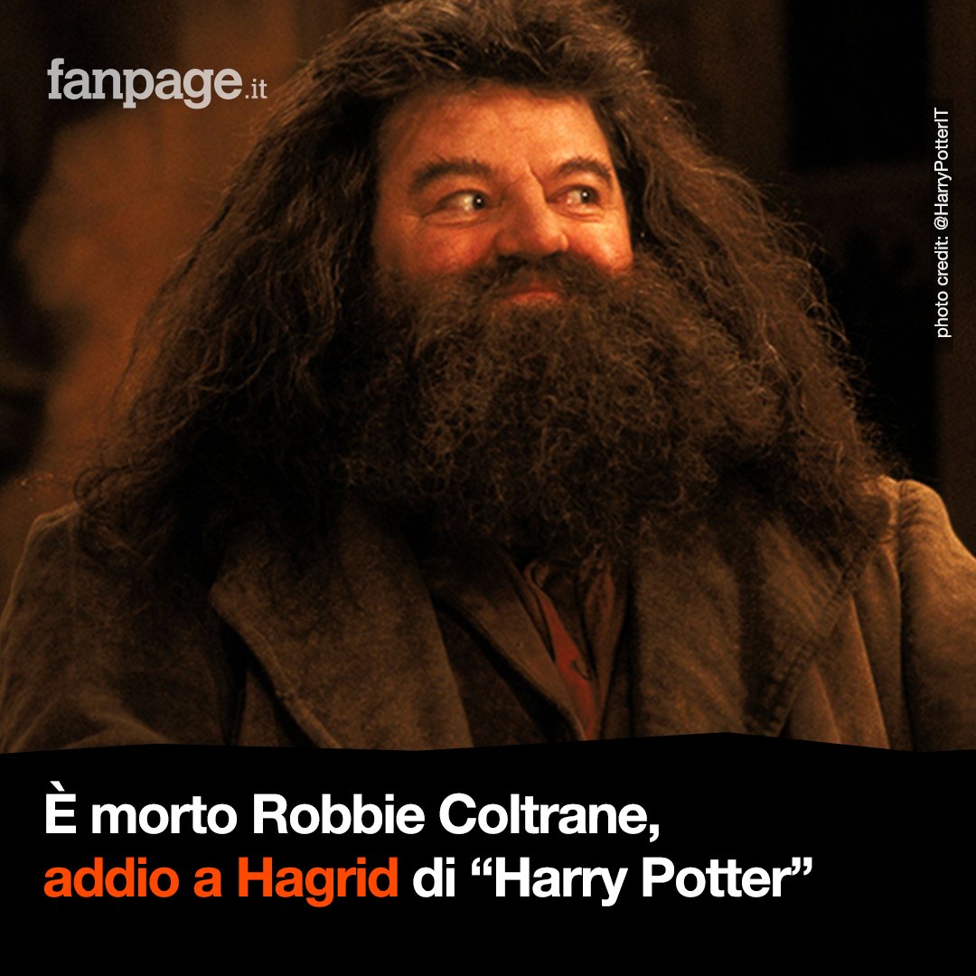 fanpage's tweet photo. Addio, Hagrid https://t.co/TCfsrzINVF