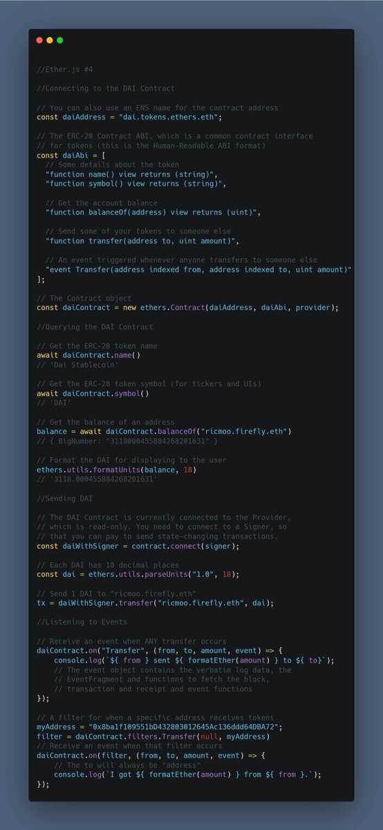 Gaurav28112001's tweet image. ETHER.JS PROGRAM (4/5)!!!
Basics Of Ether.js🎉
-a JavaScript library that allows developers to interact with the Ethereum blockchain.
#javascript #web3 #etherjs
Ether.js #4
- Dive into the Docs.