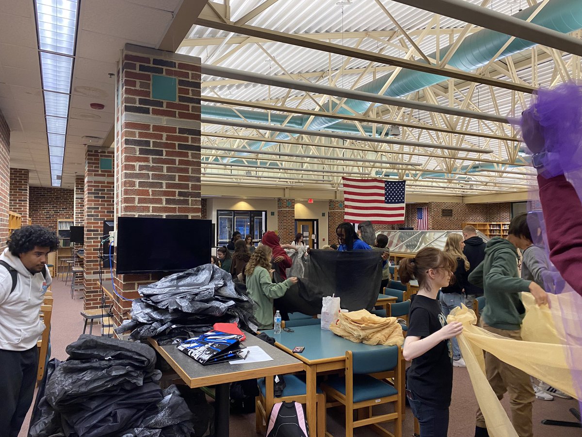 rhonda_foreman's tweet photo. @MHS_Bulldog_SCA  was busy this week folding and organizing all of the gossamer from HOCO 2022. #teamwork @MHSTrentSherman @chloe_thomas31 https://t.co/HMrSug1dVG