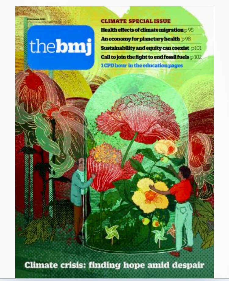 Some beautiful artwork on this week’s cover. Read @bmj_latest special issue on the climate emergency bmj.com/content/379/83…