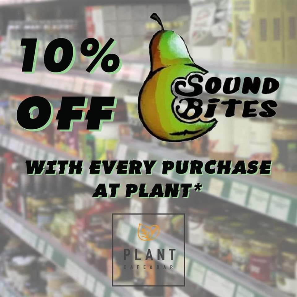 #Derby's PLANT Cafe are sadly closing so give them the best send off

Before Oct 22nd, get delicious meals / drinks at PLANT Cafe, take receipt to <a href="/DerbySoundBites/">Sound Bites</a> &amp; get 10% off your shopping

Show some love to the PLANT crew &amp; wish them the best future. Support #vegan businesses
