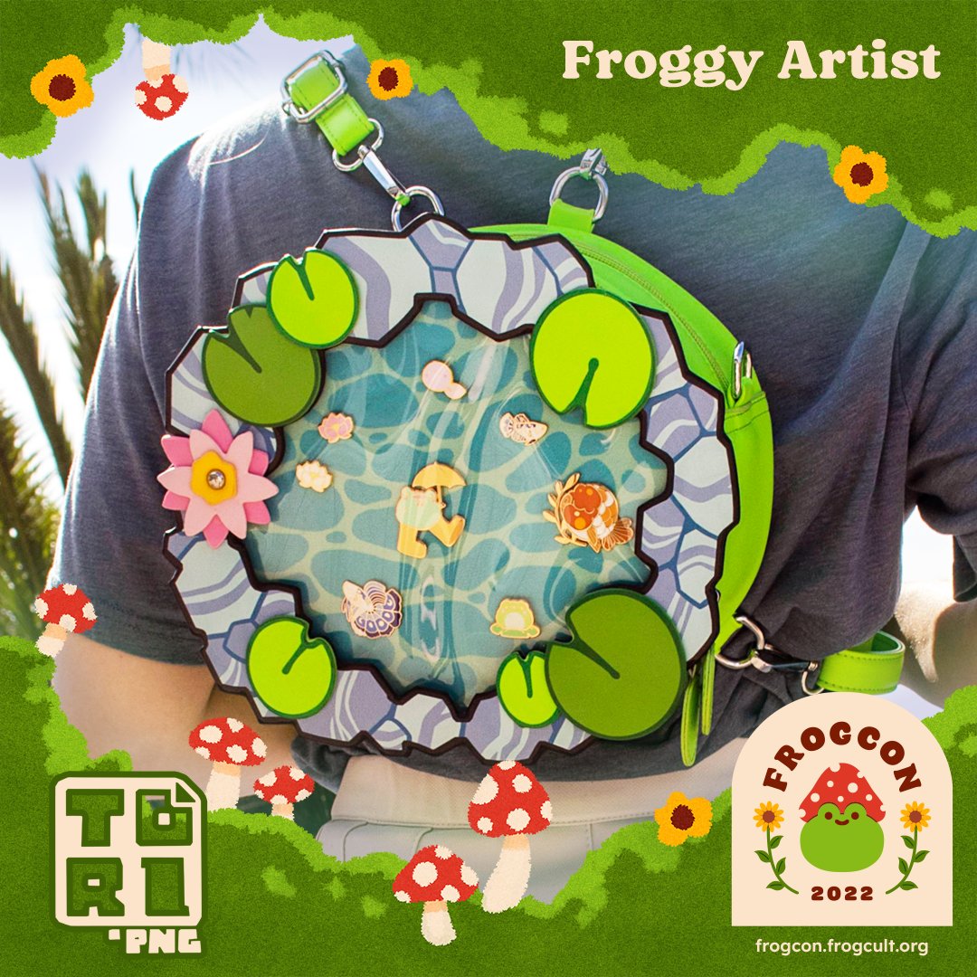 TORIPNG's tweet photo. Wanted to make a quick announcement about my release for FrogCon! We will be releasing the Pond Ita Bag for preorder as well as other items--currently the store appears to have everything "sold out" but don't fret, we are just working behind the scenes to finalize everything! https://t.co/nr7VFng3WM