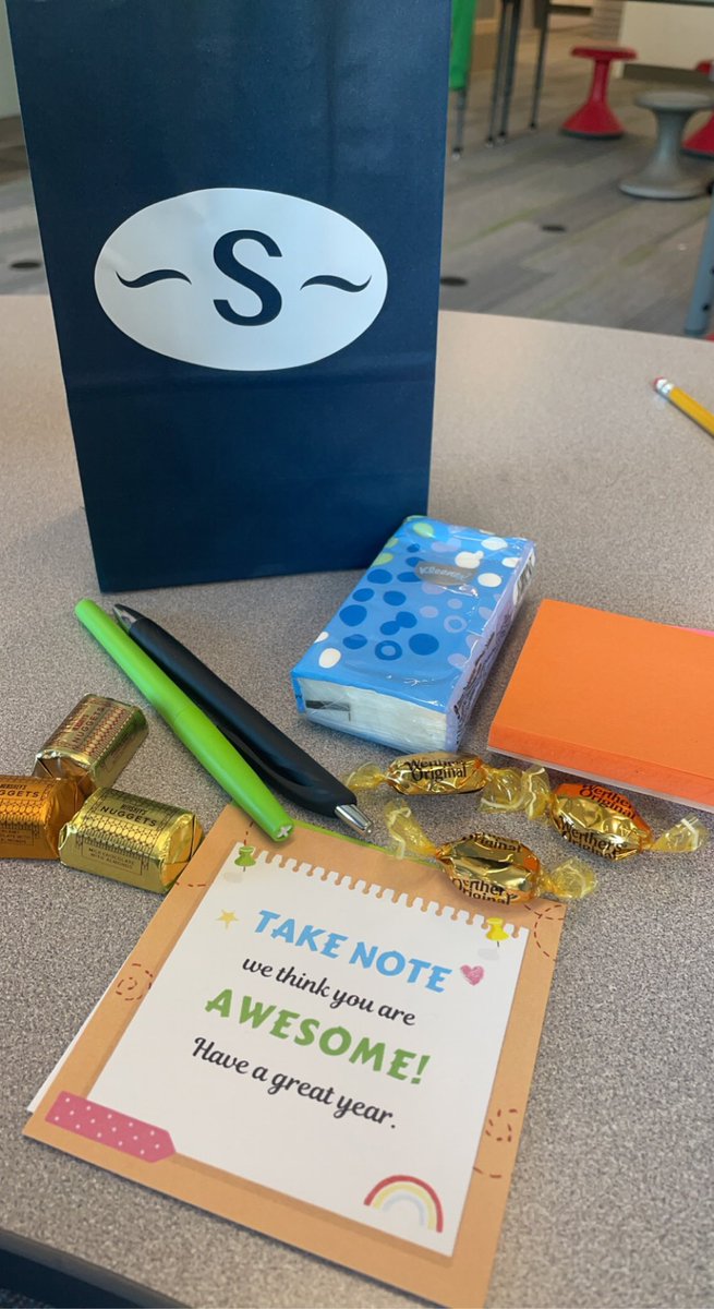 Thank you Briarcliff Church for these personalized gift bags for staff <a href="/DavidsonComets/">Davidson Elementary</a>! So thoughtful!