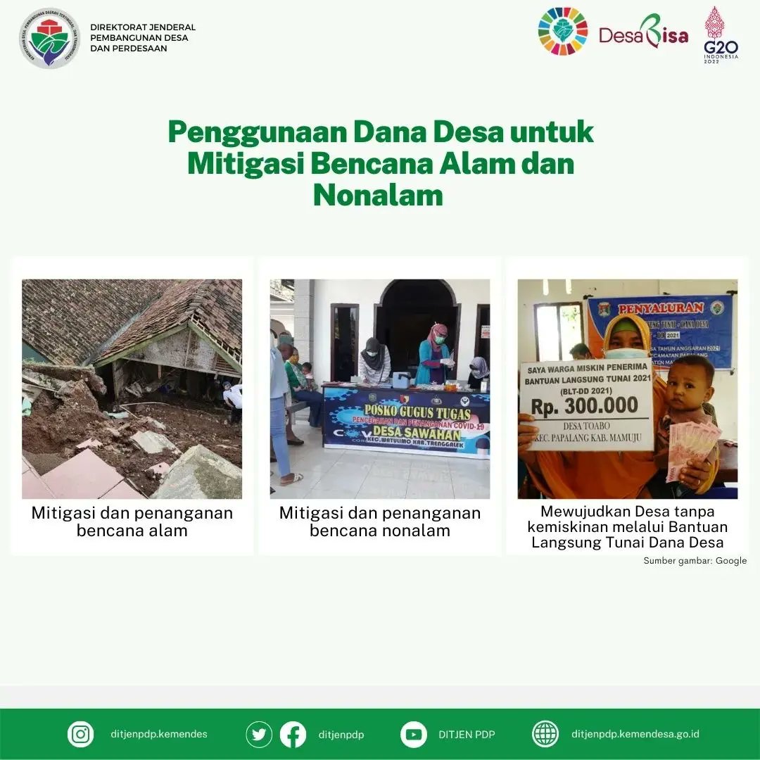 gerbangdesaID's tweet photo. 1.Kebijakan prioritas penggunaan dana desa 2022 terdiri dari Perpres No. 104 Tahun 2021, 

2.Peraturan Menteri Keuangan No. 190/PMK.07/2021, dan Permendesa PDTT No. 7 Tahun 2021.

Informasi tersebut dapat dilihat pada infografis ini https://t.co/BbStNCY6rO
