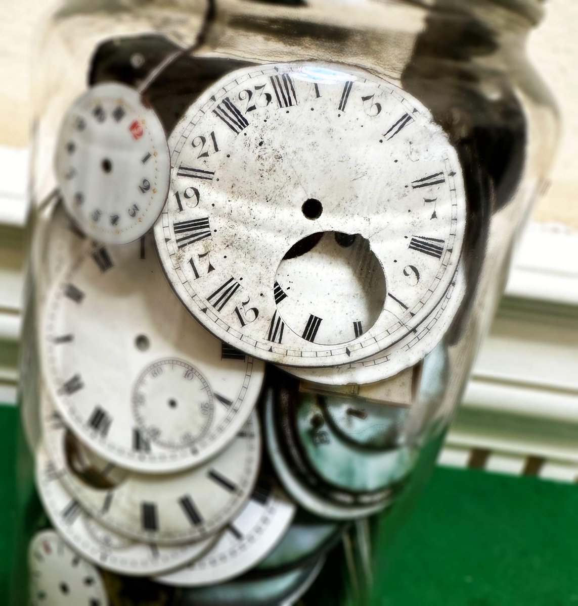 TimekeepingMus's tweet photo. You may not be able to bottle time but here @timekeepingmus we can place a lot of watch dials in a jar and ask visitors to guess the number.

Museum open every Friday 11: 00 am - 3:00 pm.

 #horology #horologicalmuseum #visitus #museumcollection  #timepieces #dials #watchdials https://t.co/Eey0gHpNZb