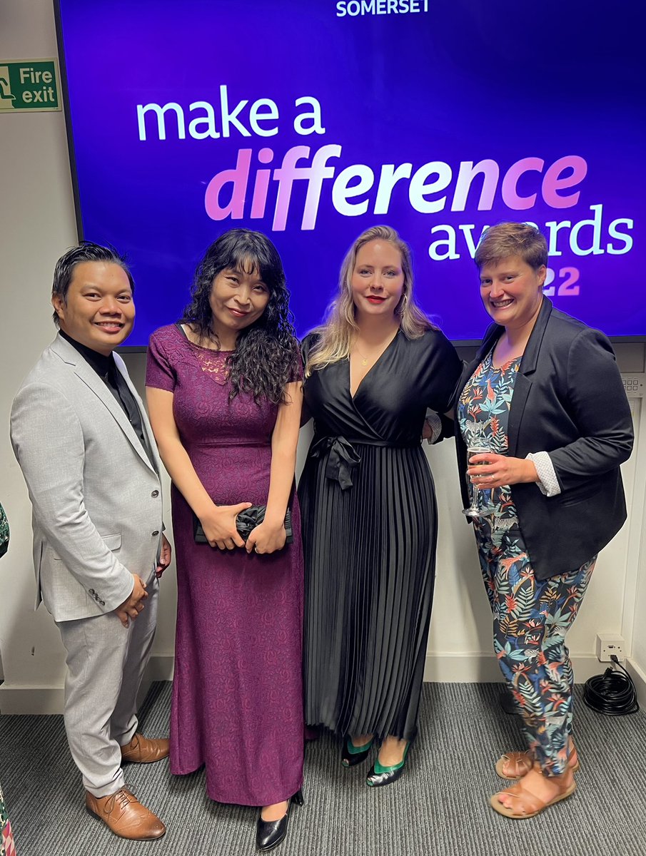 Event ready for BBC Radio Somerset Make a Difference Award 2022. Good luck to our beautiful and amazing @sunnysanderjac1 @bbcsomerset @SomersetFT @PeterLewis45 @clements_isobel @Kirstielord1 @TayoEvans @Multicultral Network @hayleypeters @CNOBME_SAG