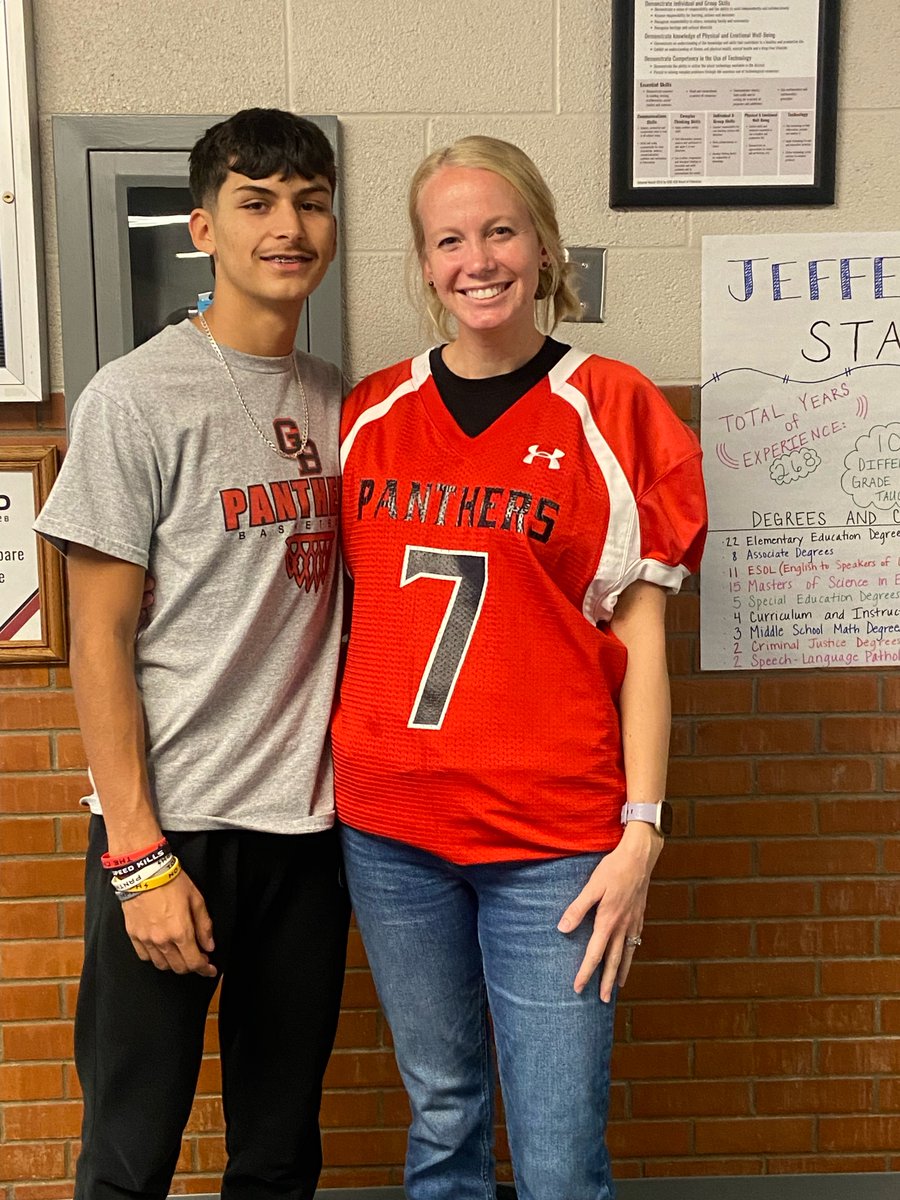 GreatBend_FB's tweet photo. Our 2022 Seniors went out into the schools &amp; community to reach out to those who have made an impact on their lives. The players wrote a "Thank You" &amp; presented their person with their jersey to wear tonight.
Thank you for all that you do to support these young men! https://t.co/zHqJ38qvQw