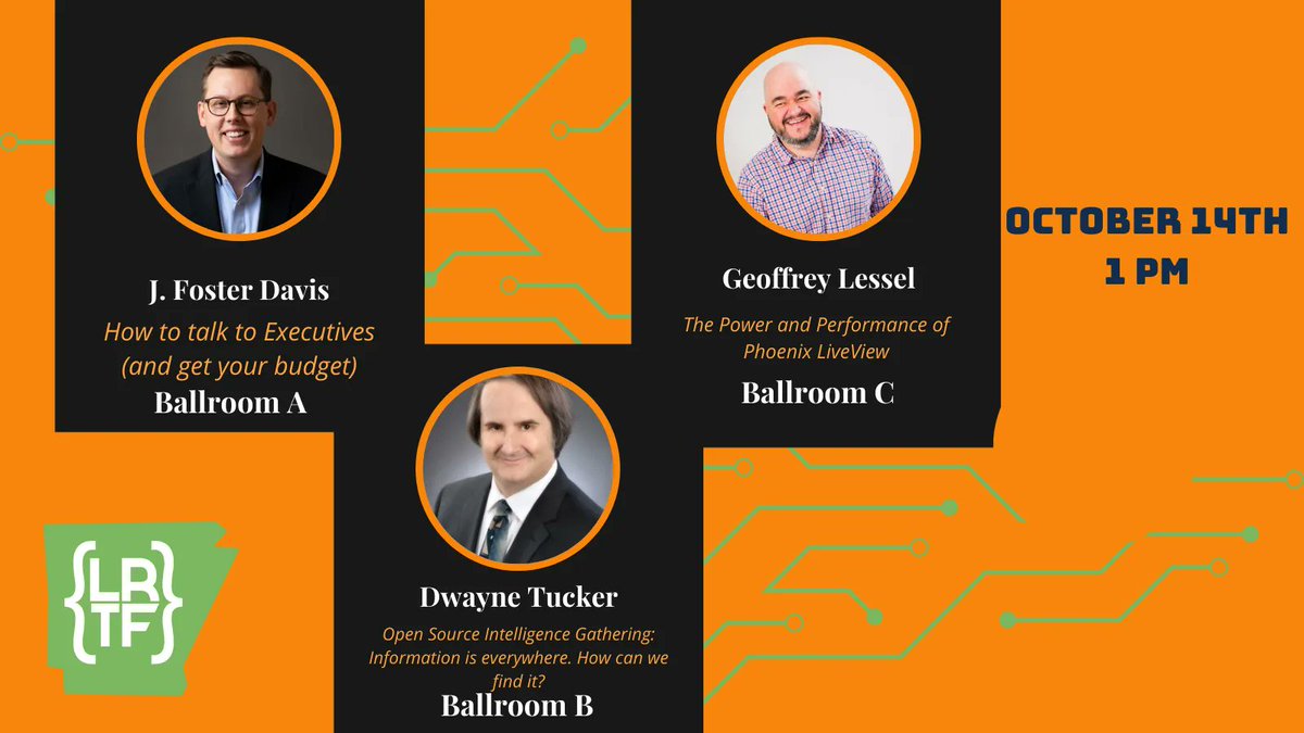 Check out our lineup and room locations for 1PM today! #LRTF2022