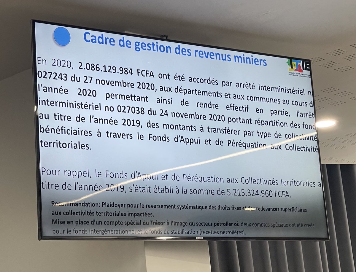 Itie_Senegal's tweet photo. Lancement de la CAMPAGNE #Article25 de @CAJUSTtweets . Communication @badara_paye sur le partage des revenus miniers : état des lieux, défis et perspectives
#CitoyensActifs #CAJUST @EITIorg @PWYPtweets @SenegalWim https://t.co/N25twrZGEA
