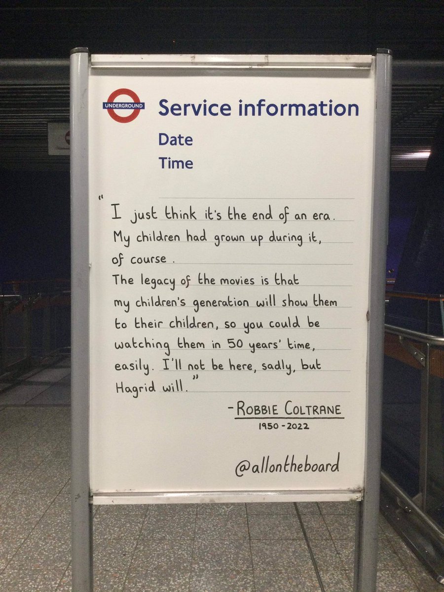 allontheboard's tweet image. Rest in peace Robbie Coltrane.
You will be forever loved, always missed and never forgotten.
Thank you for being Hagrid and giving us so many fantastic characters that will live forever.

#RobbieColtrane