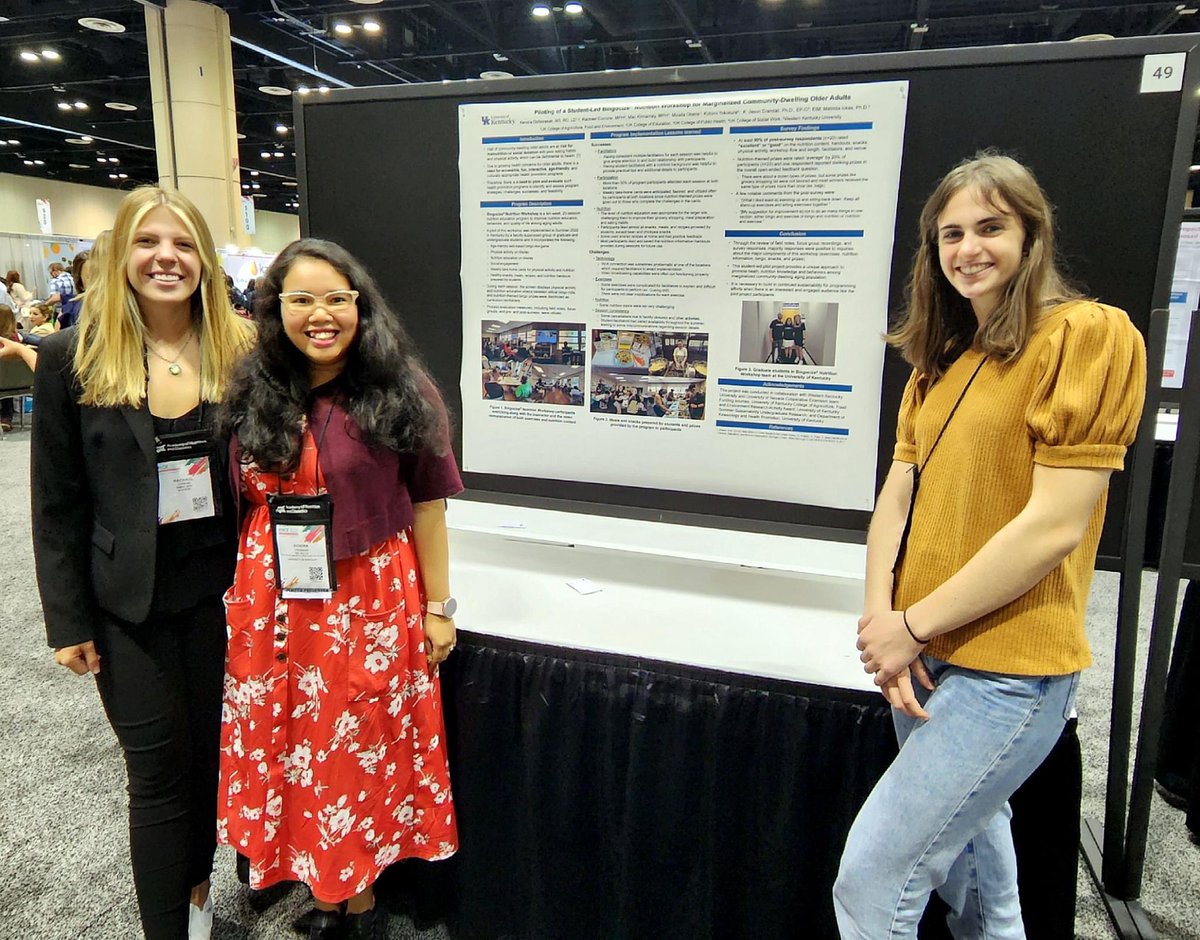 #khp health promotion graduate students, Kendra OoNorasak and Rachael Corrone, were busy last week attending and presenting research at the Academy of Nutrition and Dietetics Food and Nutrition Conference!