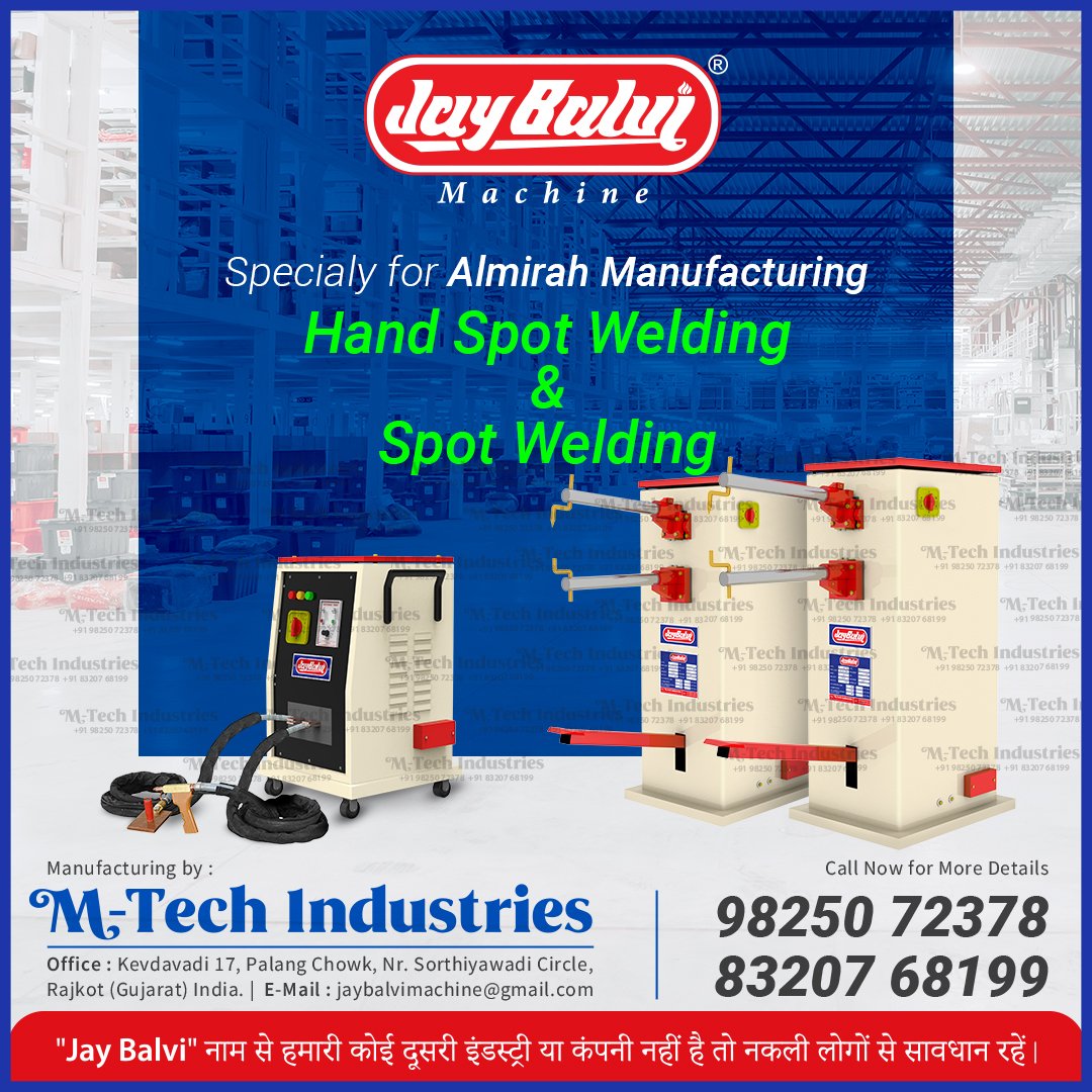 JayBalvi's tweet photo. Hand Spot Welding &amp; Spot Welding Machine #jaybalvi #jaybalvimachine #jay_balvi #jay_balvi_machine https://t.co/jyQRuEeXJM