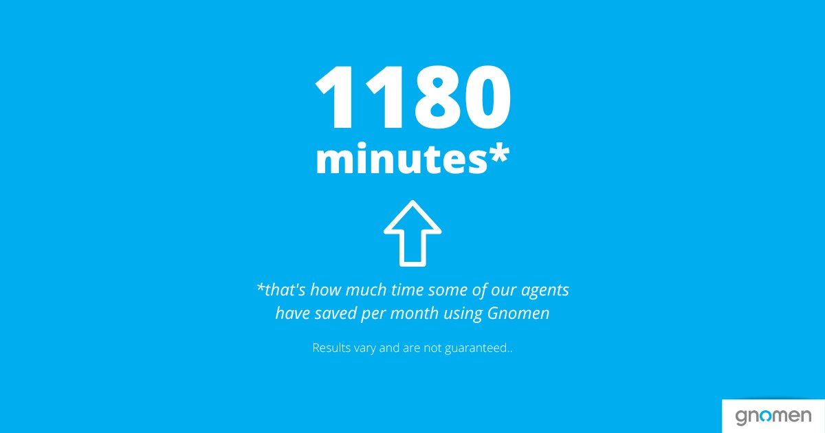 gnomen_software's tweet image. What could you do with an additional 1180 minutes in your sales &amp;amp; lettings agency every month? Tell us 👇 and we will show you how.