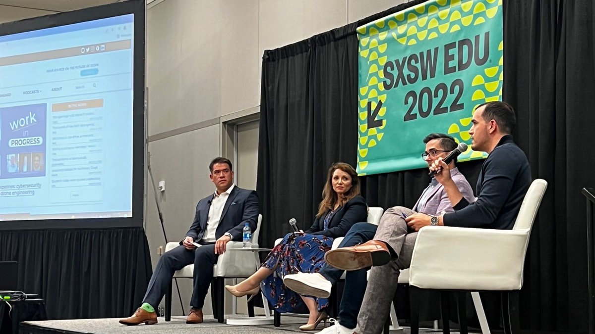 To mark #HispanicHeritageMonth, @SXSWEDU is sharing highlights from its 2022 conference, featuring Hispanic thought leaders. Watch our @WorkingNation panel again on Closing the Hispanic #DigitalSkillsGap with @hdmujica @frankiemiranda_ @DomenikaLynch ➡️bit.ly/3evBIy6