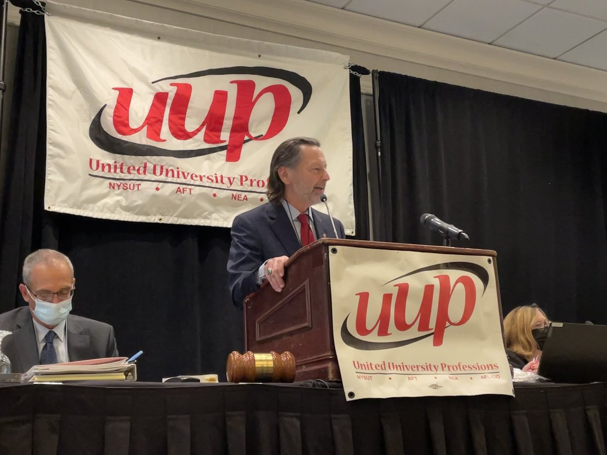 “Make public higher education public again—and that means a full financial commitment by the state to us and our work, and we will take care of the rest.” -UUP President Fred Kowal #UUPDA