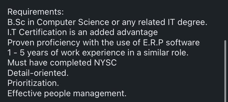 careermattersng's tweet photo. Job Title: I.T Help Desk & Desktop Support
Job Location: Apapa
Job Field: FMCG
Pay: 100 - 130k Net
Apply here:
https://t.co/Aal7yE20il
#jobfinder #jobalert #jobhunters #jobalerts #jobboards #itjobs #itjobopportunity #itjobsearch #itjobhunt #itjobopening https://t.co/1RLEJzcM2p