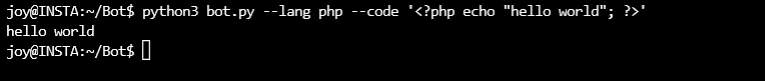 Run 31 language code snippets without using resources of your machine, powered by payza.
It supports programming language like bash, C++, javascript, python3, typescipt, f#,  go, rust, perl, php many more....
gist.github.com/.../7de33a4b92…
Author: @0xJoyghosh 
Org: System00 Security