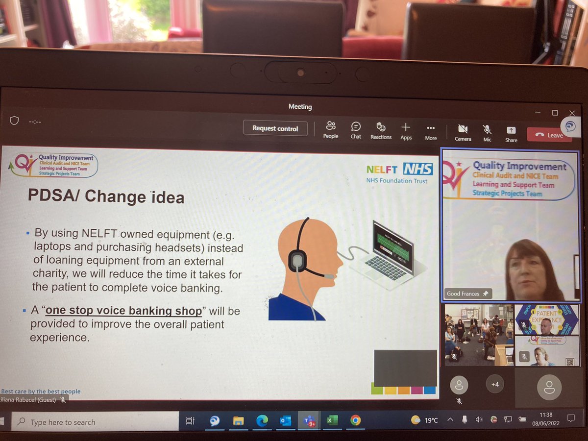 NELFTAdultSLT's tweet photo. We also used #QI to improve access to #VoiceBanking particularly for ppl with #MND - saving their voice digitally for future use - our SLTs loan ppl the equipment to bank their voice for free in the comfort of their own home 🎤🎧🖥 #AHPsinthecommunity #AHPsDay2022 @NHSEnglandCHS https://t.co/TeaOalvlJ7