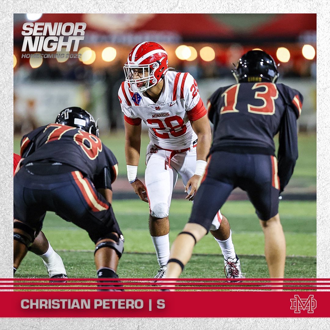 Mater Dei Football (@mdfootball) on Twitter photo Senior Night \|/
<a href="/PeteroChristian/">Christian Petero</a> Senior Night \|/
<a href="/PeteroChristian/">Christian Petero</a>