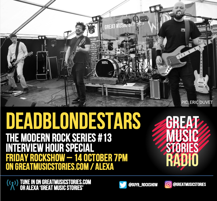GuyB_rockshow's tweet photo. DEADBLONDESTARS HOUR !!
@wayne_dobb getting the mint matchmakers out now anticipating 11 spins of #TinyGiants. Up next a Modern Rock hour interview special with @TheBoySimons @DeadBlondeStars on https://t.co/QwdpOT0bsr / Alexa.
Pic @EricDuvet
Enjoy x https://t.co/ssFHA69CV0