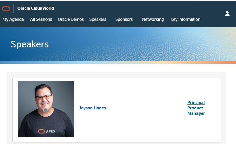 JaysonHanes's tweet photo. Next week is coming up quick! Las Vegas is about to be invaded by all things @OracleAPEX #orclAPEX for days on end! APEX at Developer Demo grounds in Caesars Hub? Yup! Hands On Labs? Yup! In-person APEX sessions? Several! There is still time to register! https://t.co/Na42Kzx8VD https://t.co/GhIRHJONqE