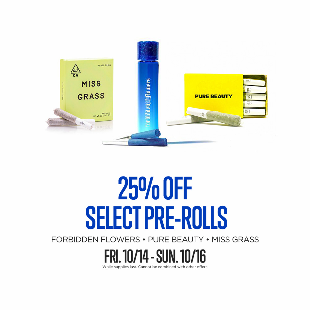 farmacy_ca's tweet image. Roll into a Farmacy location this weekend for a great deal on select pre-rolls 💨 @missgrass  @forbiddnflowers @purebeauty902 #Prerolls #MissGrass #ForbiddenFlowers #PureBeauty #SantaAna #SantaBarbara #Berkeley