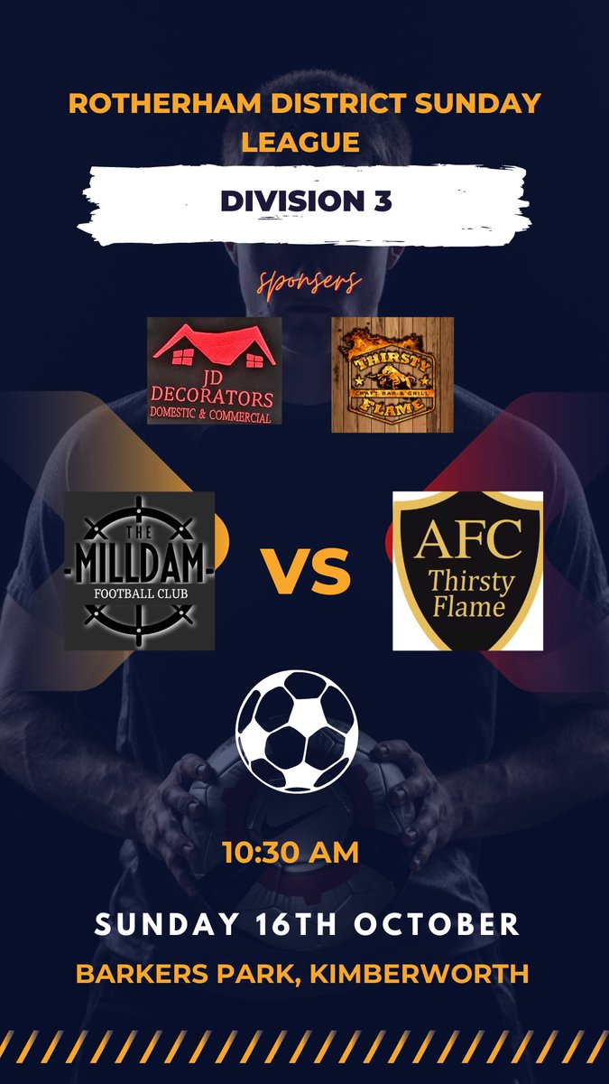 Get yourselves over to Barkers park on Sunday &amp; support the lads, <a href="/TheMillDamFC/">Mill Dam FC</a> gave us a stern test in pre season &amp; we expect Sunday to be exactly the same, UTF🔥🔥🔥🔥