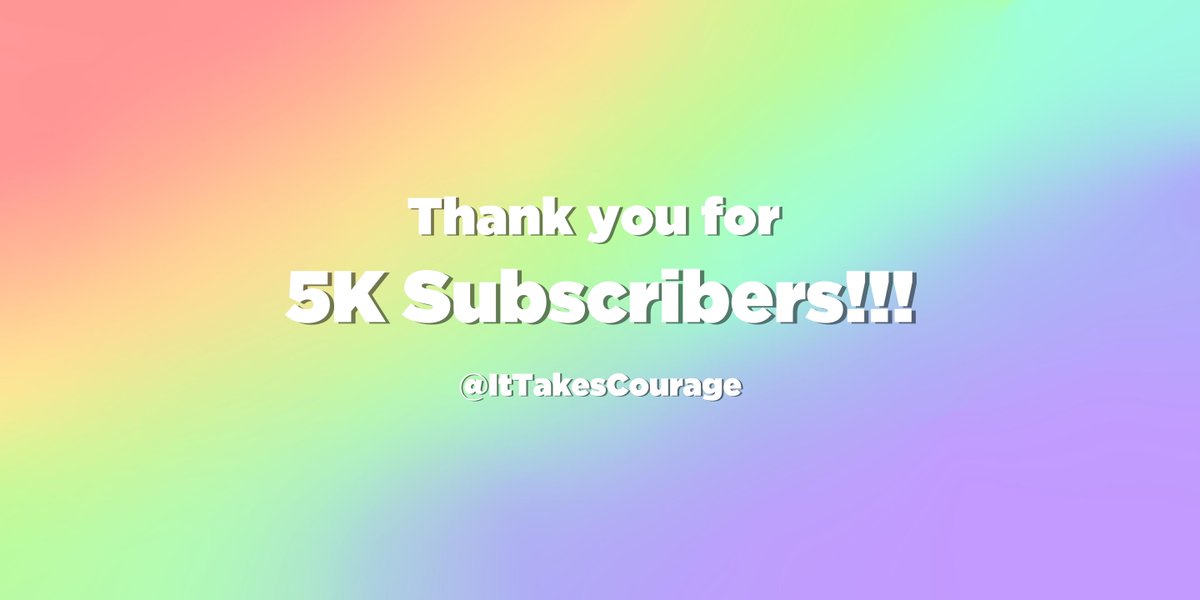 it_takescourage's tweet photo. Thank you all so much for 5,000 subscribers! Your support means the world to us, and we're excited to continue to grow the channel thanks to you all.

https://t.co/CuJs5V89Hv

#ITC #ItTakesCourage #5kSubscribers #5K #SubscriberMilestone #YouTube https://t.co/bIYhoTV0S2