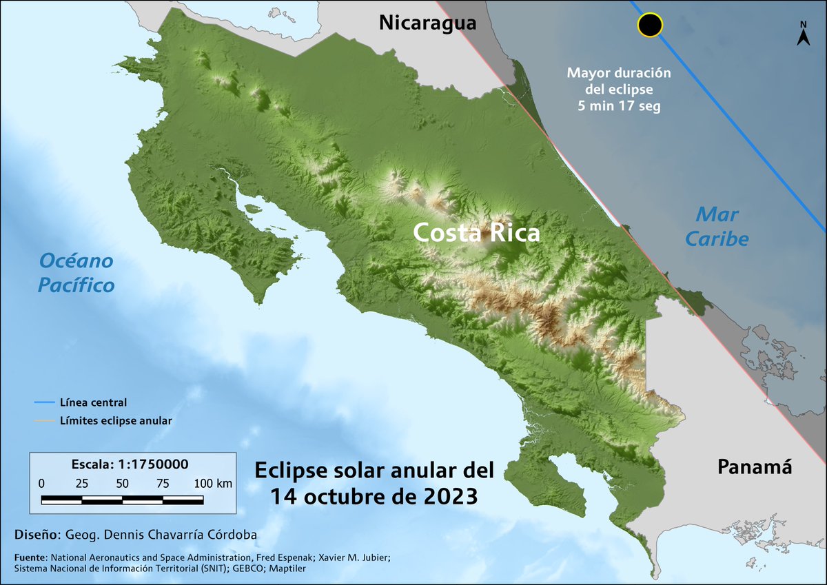 dnschavarria's tweet photo. Eclipse solar anular de 14 octubre de 2023
En 2023 en América Central, Costa Rica y una gran parte del continente Americano, se observará un eclipse solar anular, en las siguientes ilustraciones se puede ver su trayectoria. #EclipseSolar #eclipseanular #eclipse2023 #CostaRica https://t.co/KL64byPc7N
