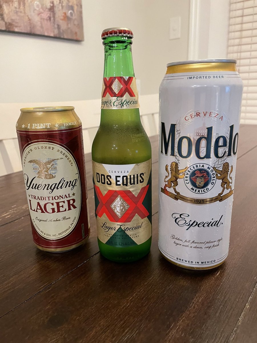 Ale_Uprising's tweet photo. I’ve heard the names mentioned a lot on American homebrewing podcasts. Now I get to try them @ModeloUSA @DosEquis @yuenglingcenter #wheninrome https://t.co/fqAbx53bxs