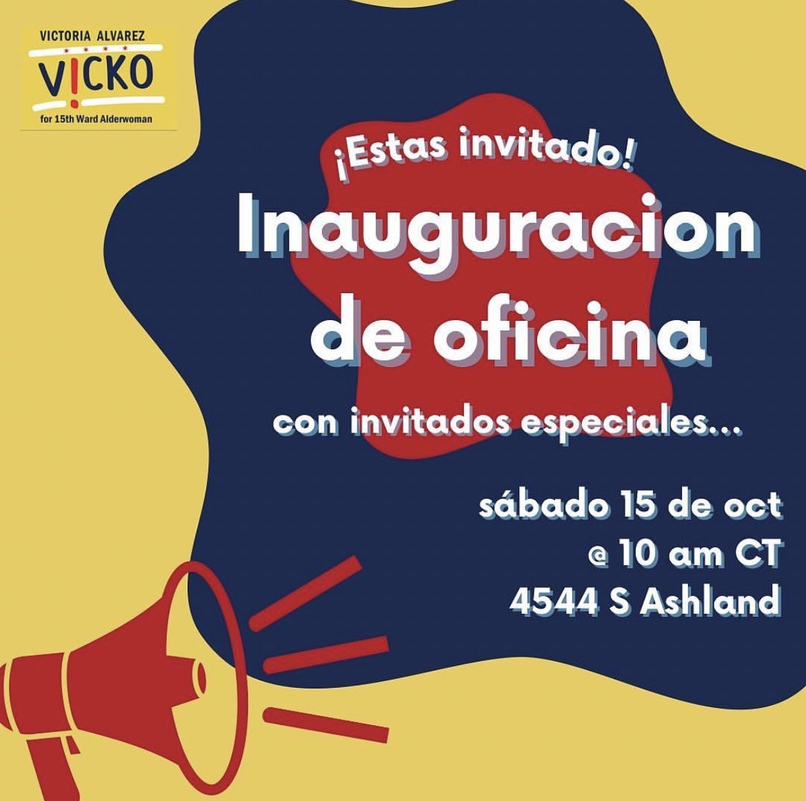keniswaiting's tweet image. Office opening for @VickoFor15 Saturday, 10/15, at 10am, 4544 S Ashland with SPECIAL GUESTS! Stop by, then hit some doors with Vicko!