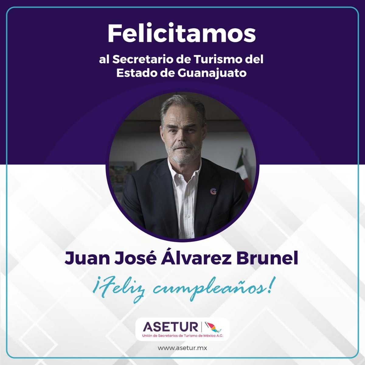 Felicitamos con motivo de su cumpleaños con aprecio al Secretario Juan José Álvarez Brunel (<a href="/JJGueroAlvarez/">JJGueroAlvarez</a>). Reciba nuestros mejores deseos en este gran día.