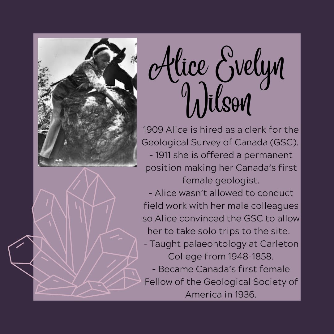 Today we are celebrating Alice Evelyn Wilson, Canada's first female geologist!