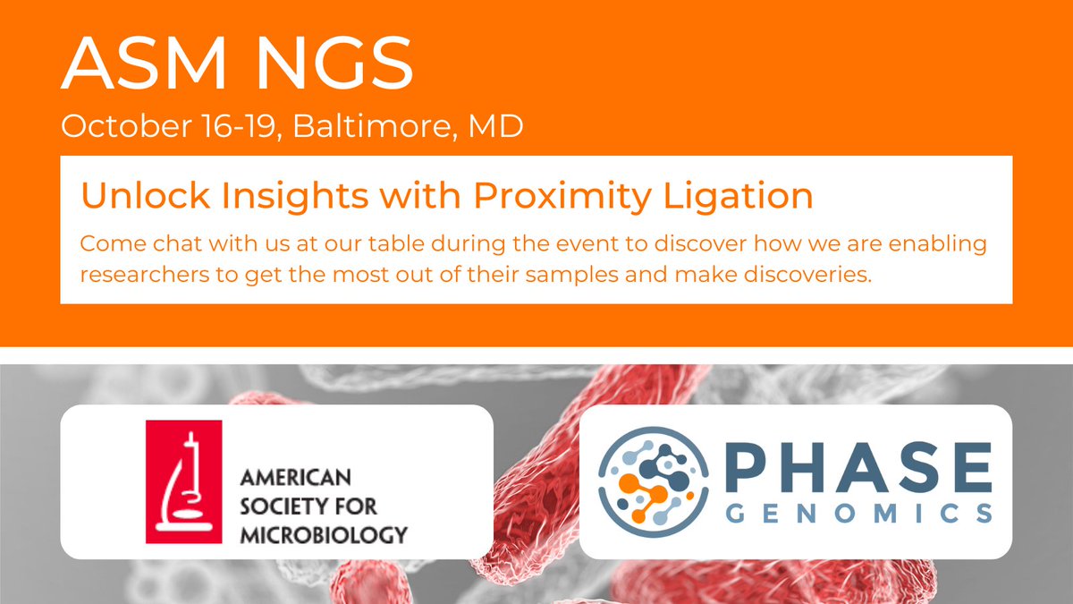 We are excited to be attending #ASMNGS next week! Come stop by our table to discover how proximity ligation (Hi-C) can unlock deeper insights in #genomes, #microbiomes, and #metagenomics.