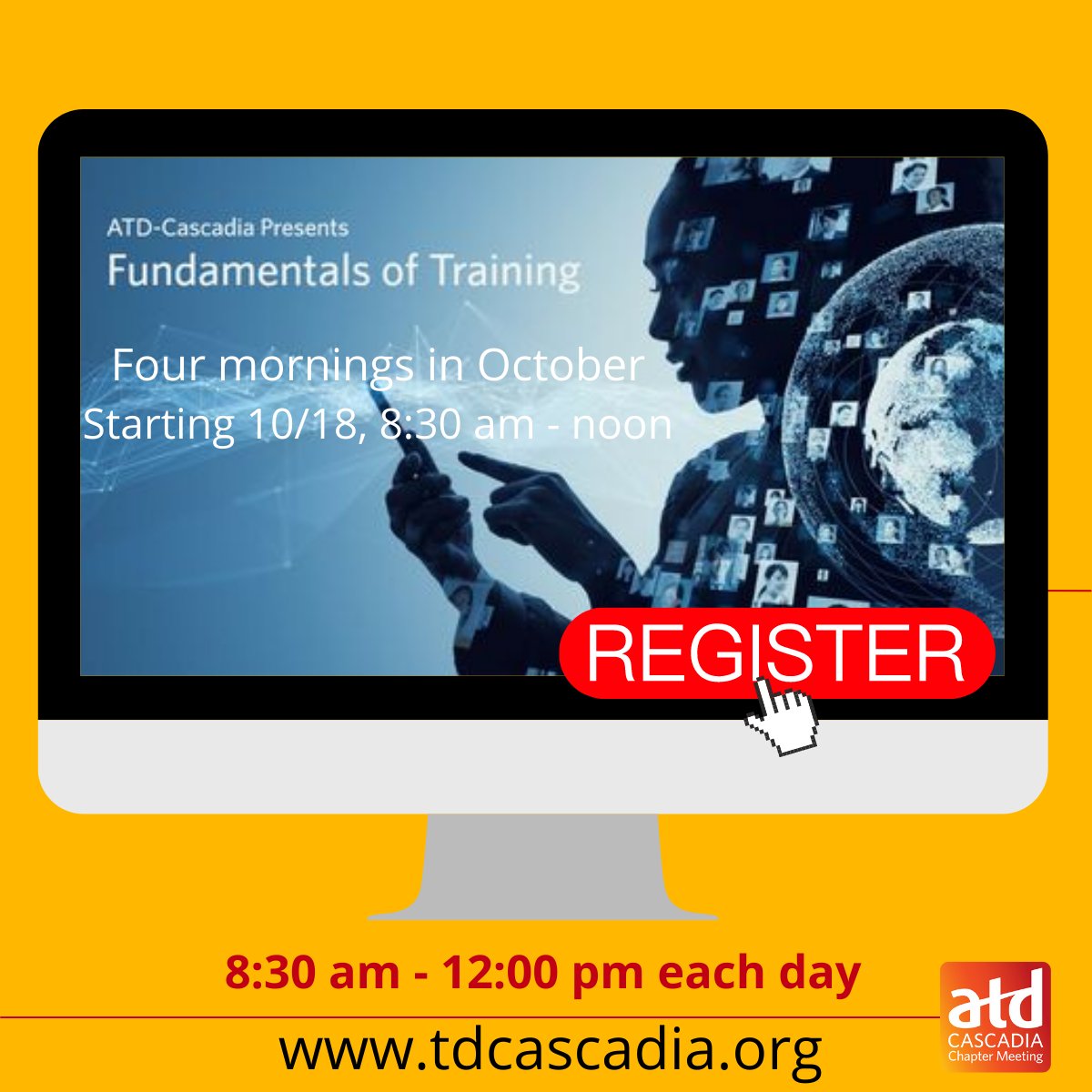 TDCascadia's tweet photo. Our popular Fundamentals in Training is back for 4 mornings in October.  Register 4 &amp; get the 5th person free.  These sessions fill up quickly so register now.  Last chance to register for 2022!
https://t.co/WB9gBghRIc https://t.co/Msh7oG1FEV