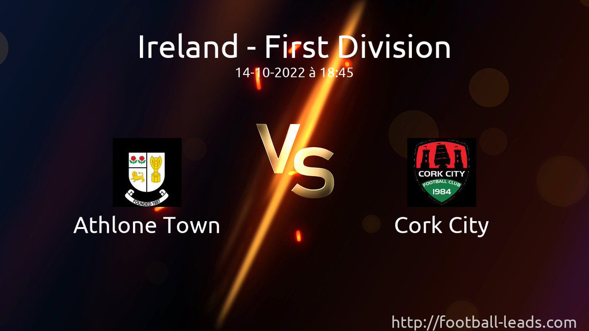 Ligue First Division, Match Athlone Town VS Cork City 14102022 à