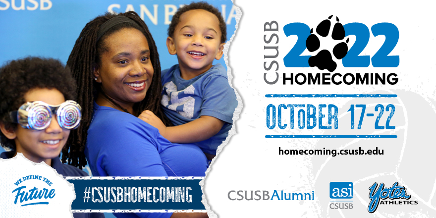 CSUSBAlumni's tweet photo. Next week it's official, HOMECOMING IS BACK๐คฉ
Have you registered yet for Homecoming?
Link in bio to RSVP!
We really encourage you to register for the HOMECOMING BASH on Saturday๐ฅณ!
#CSUSBHOMECOMING https://t.co/paEy7vIB2j
