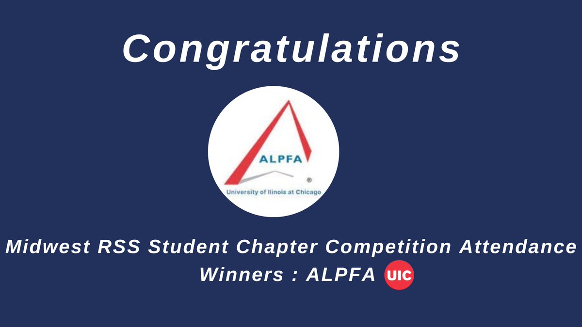 ALPFAChicago's tweet photo. Happy Friday, ALPFAmilia! 

We wanted to share a huge congratulations to @ALPFAUIC for winning the student chapter competition for most attendees at the Midwest RSS. 

#ALPFAmilia #RSS #Chicago #Students https://t.co/KLsb4Yqtj8