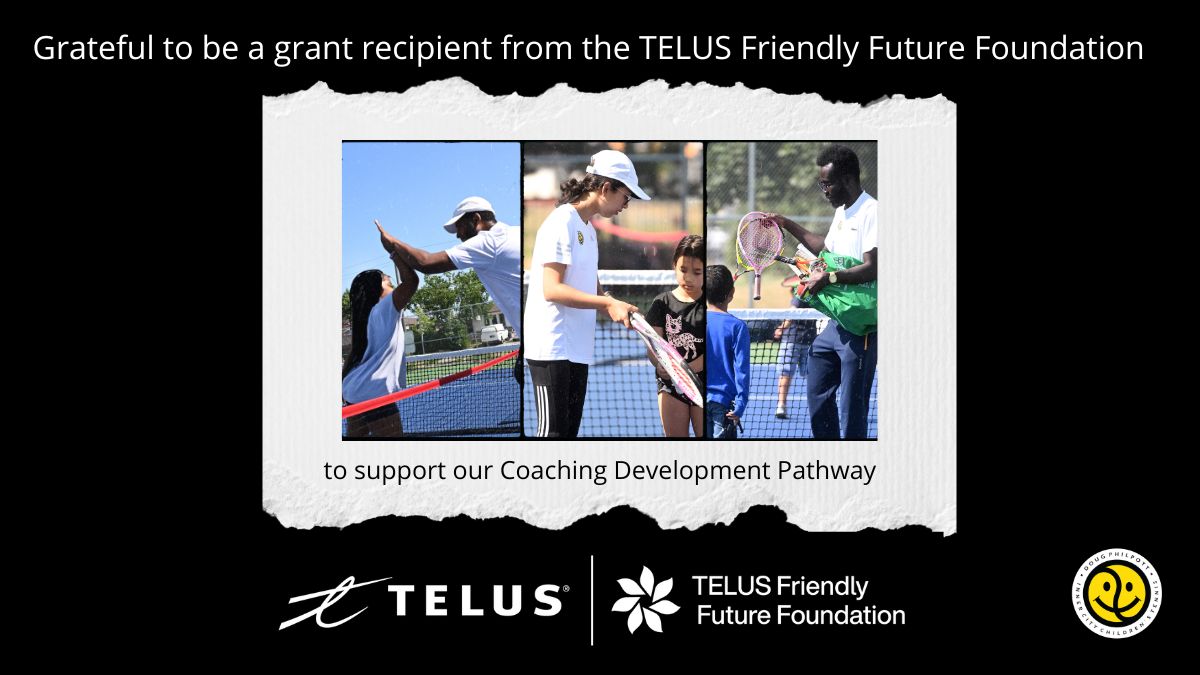PhilpottTennis's tweet photo. With support from our friends at @TELUS and @FriendlyFuture, our Coaching Development Pathway will continue to build leaders in all 17 of our partner communities.   

Thank you @TELUS and @FriendlyFuture for generously supporting this important program.  

#Gratitude https://t.co/dP6Wf0vjJy